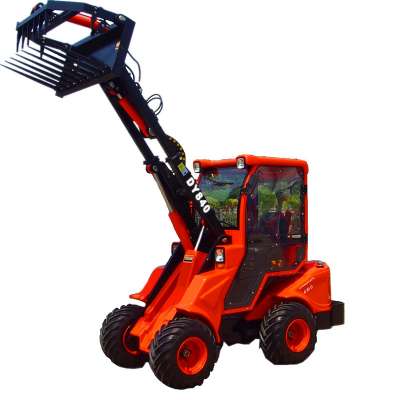 Mini articulated 4x4 wheel loader  DY840 compact design multiple attachments best price